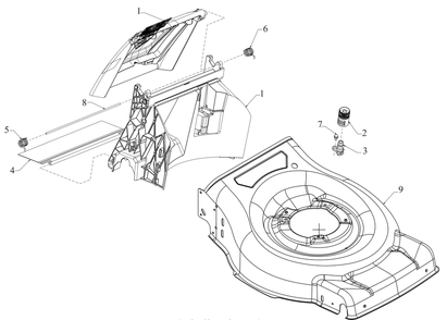Deck Assembly Diagram and Parts List for SC900 (12ABR2MM710)(2021) Cub Cadet Lawn Mower